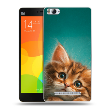 Пластиковый чехол на Xiaomi Mi 4c с принтом котенок Пластиковый чехол на Xiaomi Mi 4c с принтом котенок