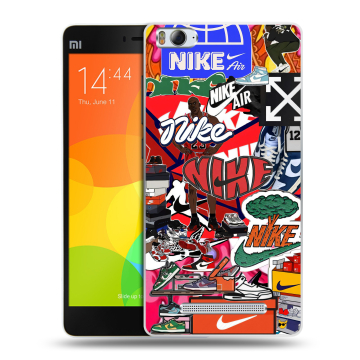 Пластиковый чехол на Xiaomi Mi 4c с принтом Найк Nike яркий