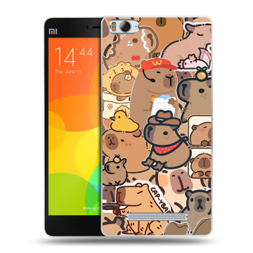 Пластиковый чехол на Xiaomi Mi 4c с принтом капибара Пластиковый чехол на Xiaomi Mi 4c с принтом капибара