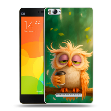 Пластиковый чехол на Xiaomi Mi 4c с принтом сова Пластиковый чехол на Xiaomi Mi 4c с принтом сова