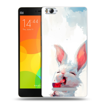 Пластиковый чехол на Xiaomi Mi 4c с принтом кролик зайчик