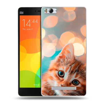 Пластиковый чехол на Xiaomi Mi 4c с принтом котик Пластиковый чехол на Xiaomi Mi 4c с принтом котик