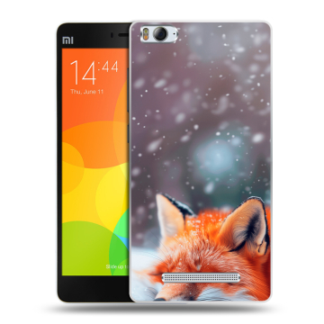Пластиковый чехол на Xiaomi Mi 4c с принтом лиса Пластиковый чехол на Xiaomi Mi 4c с принтом лиса