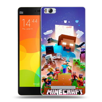 Пластиковый чехол на Xiaomi Mi 4c с принтом Майнкрафт Minecraft