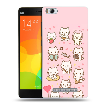 Пластиковый чехол на Xiaomi Mi 4c с принтом Hello Kitty Хелоу Кити