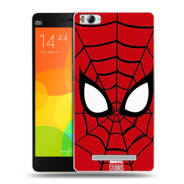 Пластиковый чехол на Xiaomi Mi 4c с принтом человек паук spiderman