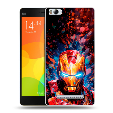 Пластиковый чехол на Xiaomi Mi 4c с принтом Железный человек Ironman