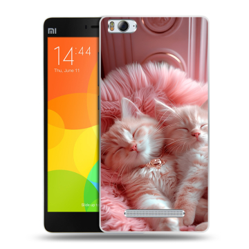 Пластиковый чехол на Xiaomi Mi 4c с принтом котята котики