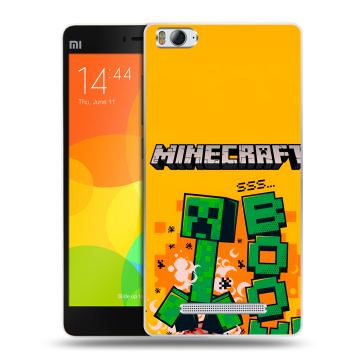 Пластиковый чехол на Xiaomi Mi 4c с принтом Майнкрафт Minecraft