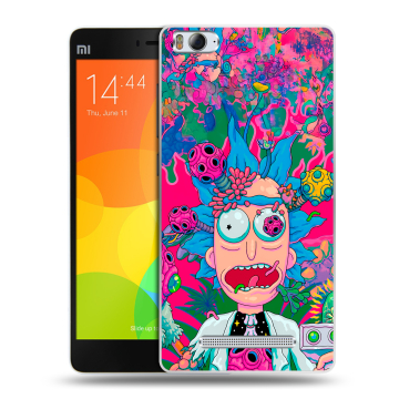 Пластиковый чехол на Xiaomi Mi 4c с принтом Рик и Морти Rick Morty