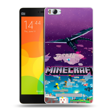 Пластиковый чехол на Xiaomi Mi 4c с принтом Майнкрафт Minecraft