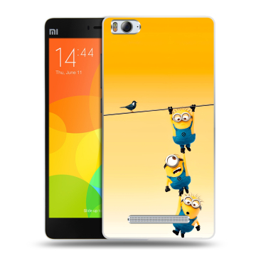 Пластиковый чехол на Xiaomi Mi 4c с принтом Миньоны