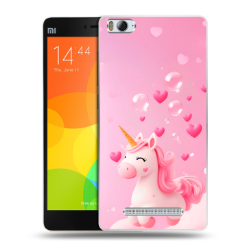 Пластиковый чехол на Xiaomi Mi 4c с принтом Единорог Пластиковый чехол на Xiaomi Mi 4c с принтом Единорог
