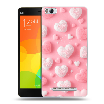 Пластиковый чехол на Xiaomi Mi 4c с принтом Сердечки Пластиковый чехол на Xiaomi Mi 4c с принтом Сердечки