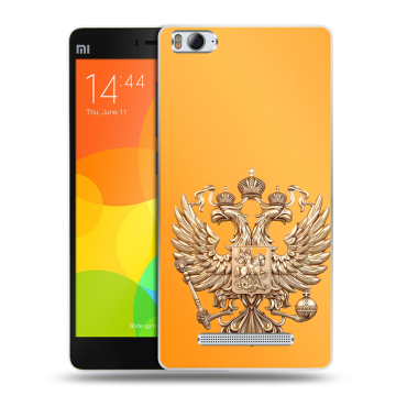 Пластиковый чехол на Xiaomi Mi 4c с принтом Герб Флаг России Пластиковый чехол на Xiaomi Mi 4c с принтом Герб Флаг России