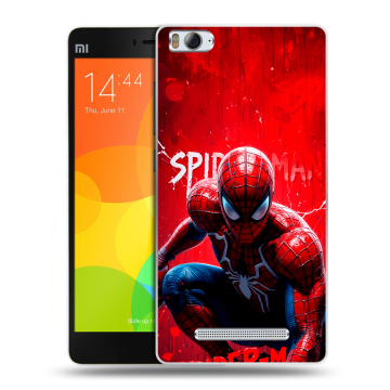 Пластиковый чехол на Xiaomi Mi 4c с принтом Spiderman Человек паук