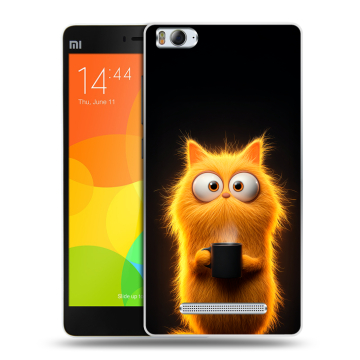 Пластиковый чехол на Xiaomi Mi 4c с принтом Смешной кот