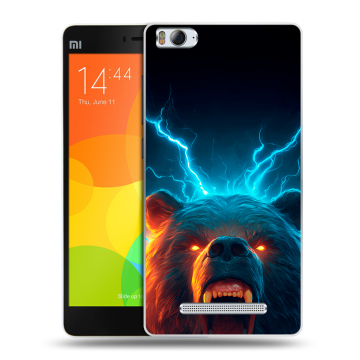 Пластиковый чехол на Xiaomi Mi 4c с принтом Медведь Пластиковый чехол на Xiaomi Mi 4c с принтом Медведь