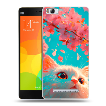 Пластиковый чехол на Xiaomi Mi 4c с принтом Красивый кот Пластиковый чехол на Xiaomi Mi 4c с принтом Красивый кот