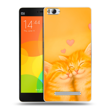 Пластиковый чехол на Xiaomi Mi 4c с принтом Милые котята