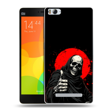 Пластиковый чехол на Xiaomi Mi 4c с принтом смешной скелет Пластиковый чехол на Xiaomi Mi 4c с принтом смешной скелет