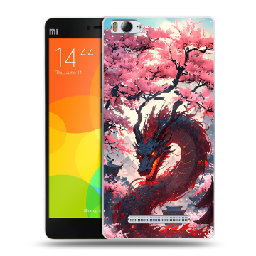 Пластиковый чехол на Xiaomi Mi 4c с принтом Дракон Японский Пластиковый чехол на Xiaomi Mi 4c с принтом Дракон Японский