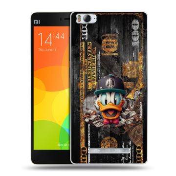 Пластиковый чехол на Xiaomi Mi 4c с принтом Дональд Дак Доллар Пластиковый чехол на Xiaomi Mi 4c с принтом Дональд Дак Доллар