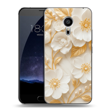 Пластиковый чехол на Meizu Pro 5 с принтом Цветы