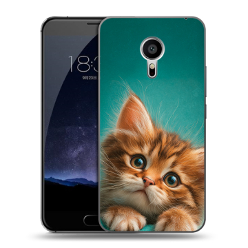 Пластиковый чехол на Meizu Pro 5 с принтом котенок