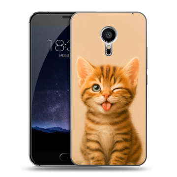 Пластиковый чехол на Meizu Pro 5 с принтом котенок