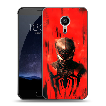Пластиковый чехол на Meizu Pro 5 с принтом человек паук spiderman