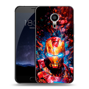 Пластиковый чехол на Meizu Pro 5 с принтом Железный человек Ironman