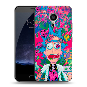 Пластиковый чехол на Meizu Pro 5 с принтом Рик и Морти Rick Morty