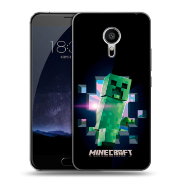Пластиковый чехол на Meizu Pro 5 с принтом Майнкрафт Minecraft