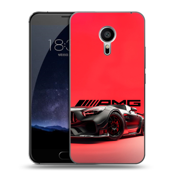 Пластиковый чехол на Meizu Pro 5 с принтом Мерседес Mercedes AMG
