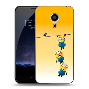 Пластиковый чехол на Meizu Pro 5 с принтом Миньоны