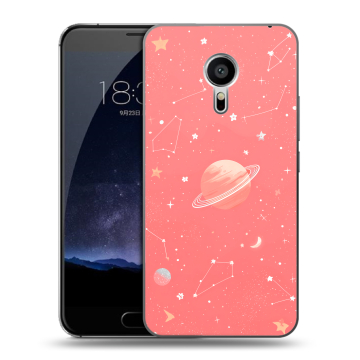 Пластиковый чехол на Meizu Pro 5 с принтом Розовый космос