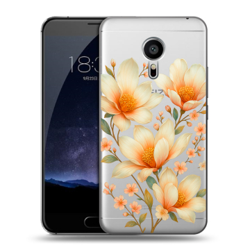 Пластиковый чехол на Meizu Pro 5 с принтом Цветы