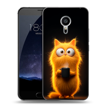 Пластиковый чехол на Meizu Pro 5 с принтом Смешной кот