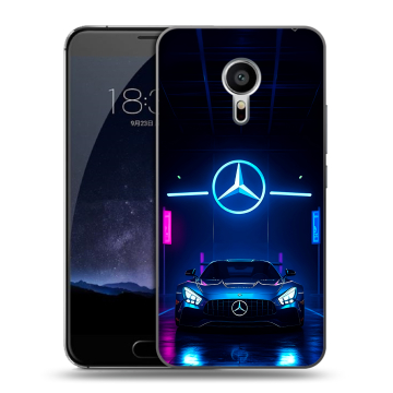 Пластиковый чехол на Meizu Pro 5 с принтом Mercedes Мерседес