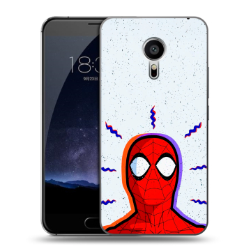 Пластиковый чехол на Meizu Pro 5 с принтом Spiderman Человек паук