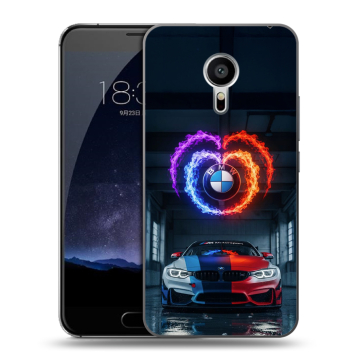 Пластиковый чехол на Meizu Pro 5 с принтом BMW БМВ