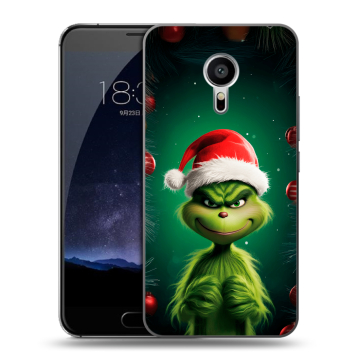 Пластиковый чехол на Meizu Pro 5 с принтом Гринч Новый год Рождество