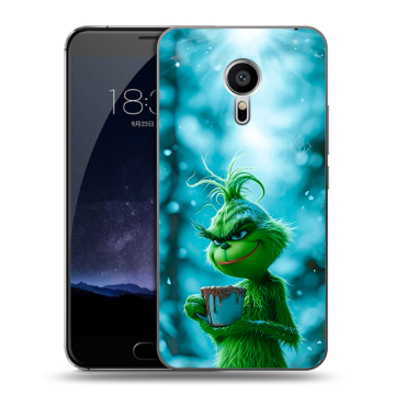 Пластиковый чехол на Meizu Pro 5 с принтом Новый год гринч