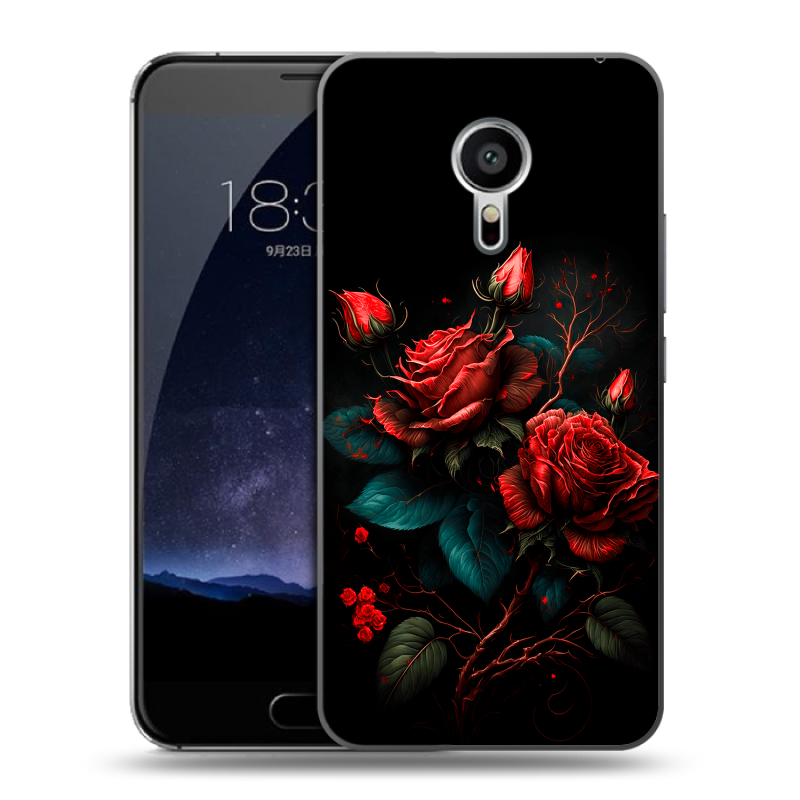 Пластиковый чехол на Meizu Pro 5 с принтом Розы красные Пластиковый чехол на Meizu Pro 5 с принтом Розы красные