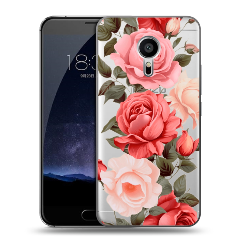 Пластиковый чехол на Meizu Pro 5 с принтом Розы Пластиковый чехол на Meizu Pro 5 с принтом Розы