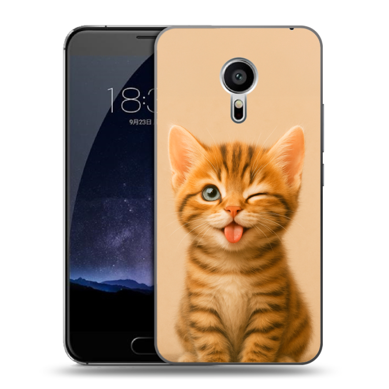 Пластиковый чехол на Meizu Pro 5 с принтом котенок Пластиковый чехол на Meizu Pro 5 с принтом котенок