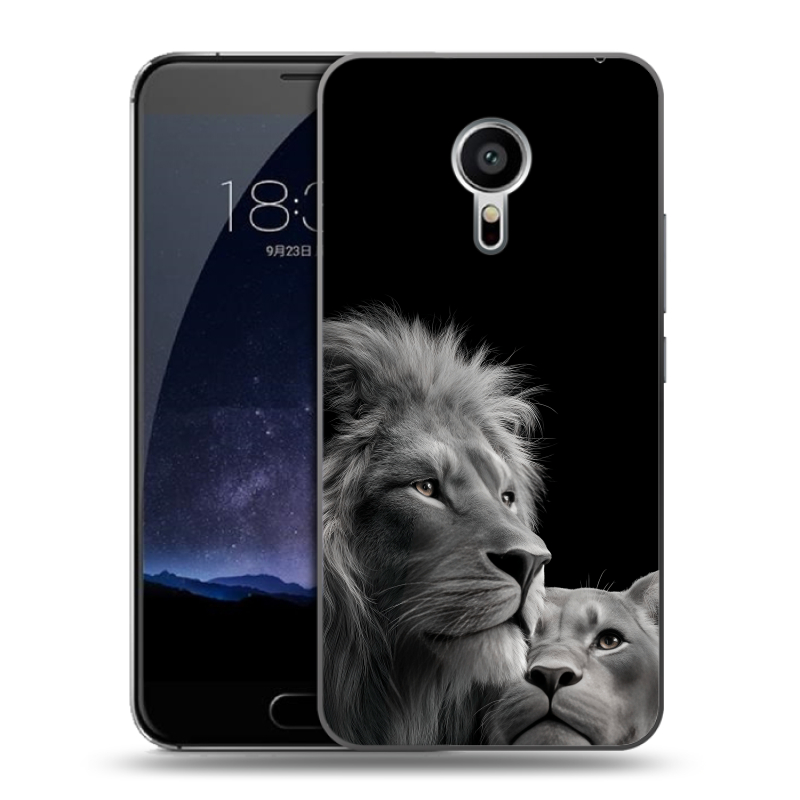 Пластиковый чехол на Meizu Pro 5 с принтом Лев кошки Пластиковый чехол на Meizu Pro 5 с принтом Лев кошки
