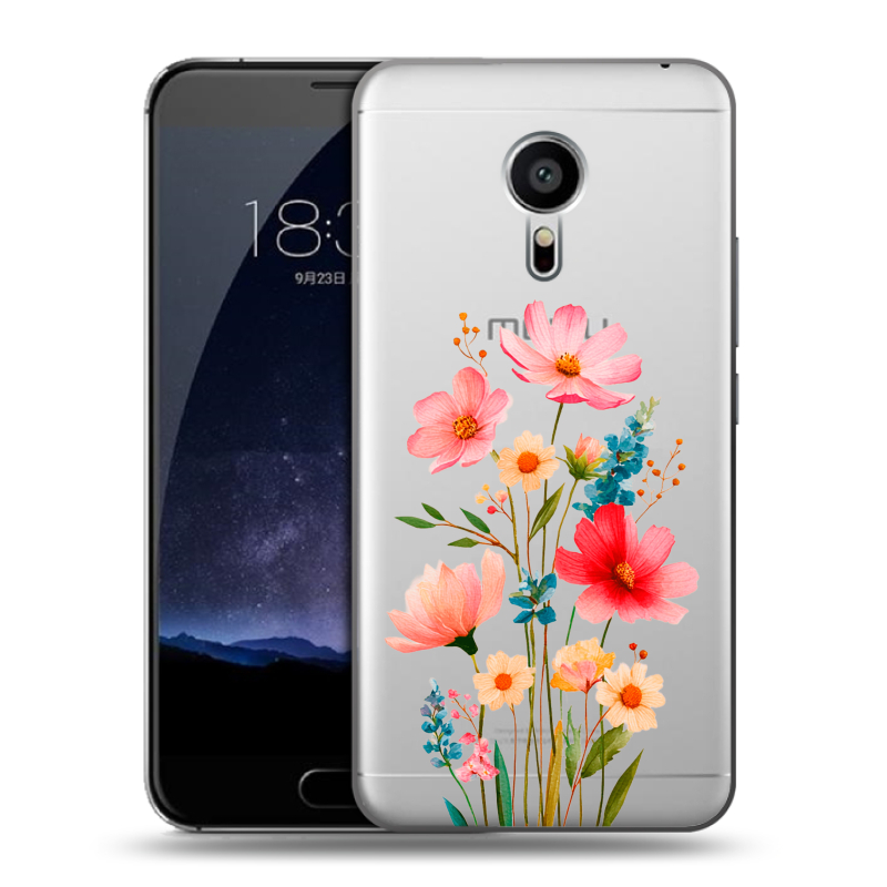 Пластиковый чехол на Meizu Pro 5 с принтом Цветы Пластиковый чехол на Meizu Pro 5 с принтом Цветы