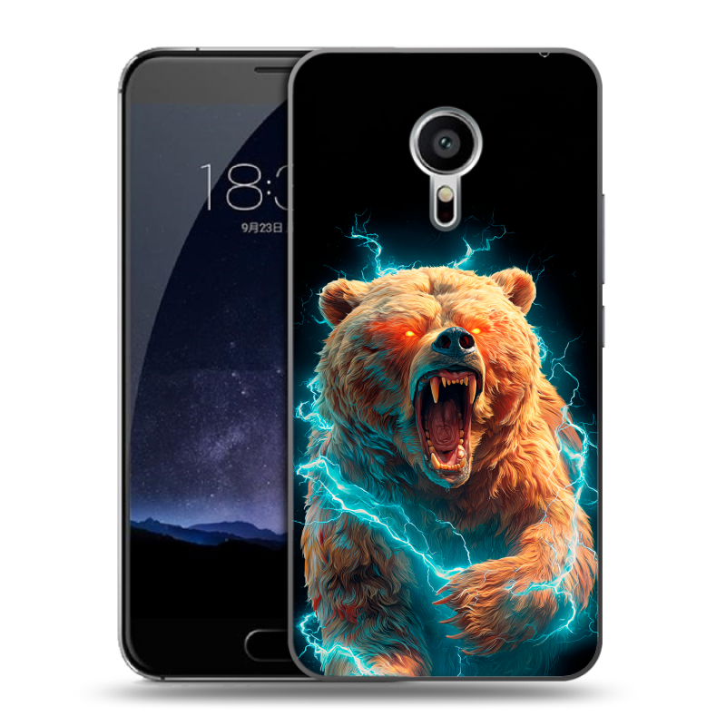 Пластиковый чехол на Meizu Pro 5 с принтом Медведь Пластиковый чехол на Meizu Pro 5 с принтом Медведь